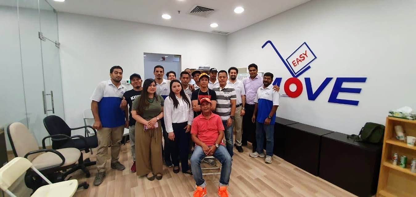 Loading furniture onto the truck